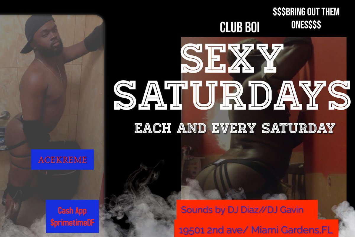 Ace_Kreme's tweet photo. Saturday tonight it’s going up 💯come catch me slangin 🍆and throwing 🍑at club Boi it’s gonna be a whole vibe 🔥🔥🔥 https://t.co/2oxc6ycqhj