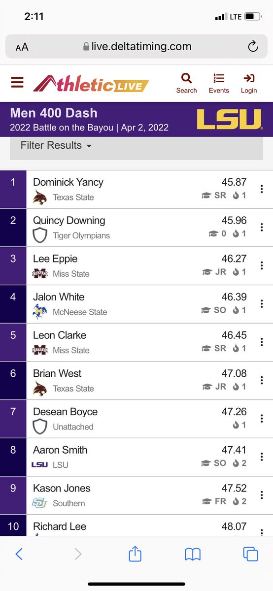d0may2's tweet photo. 45.87 400m opener ‼️ https://t.co/FgpCFXehXI