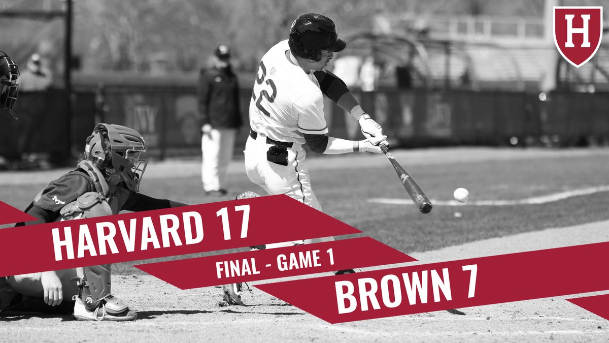 Game 1 Final ⬇️
Harvard 17, Brown 7

• All 9 Crimson batters had a hit and and an RBI
• 8 Crimson with multi-hit games
• 5 Crimson with multi-RBIs

• Crimson Pitchers: 14 Ks

#GoCrimson #OneCrimson