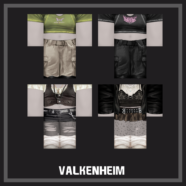 valkenheim's tweet photo. played around with other ways to design, here's a few heavy photobashing attempts available in my group- https://t.co/pwvN2YIgXb  

#Roblox #RobloxDev #Robloxclothes https://t.co/jxQRxqmOT3
