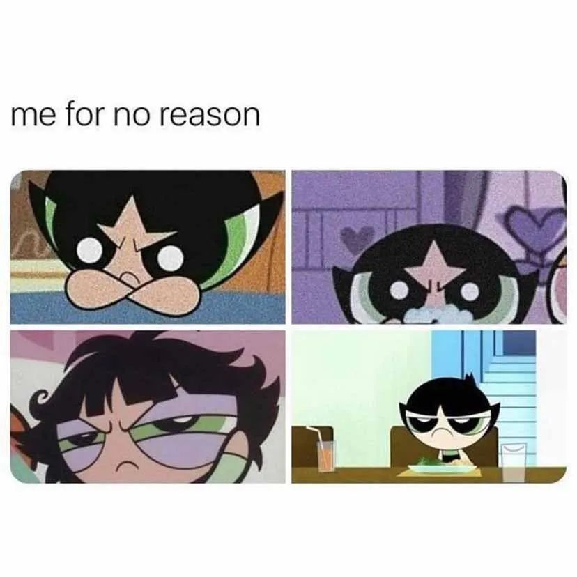 Diddles1991's tweet photo. Relatable.. #relatable #funny #restingface #growl #bitchface #powerpuffgirls #restingbitchface #Buttercup #SaturdayVibes #Memes #haha #myface #Saturday https://t.co/U2lOst2qqi