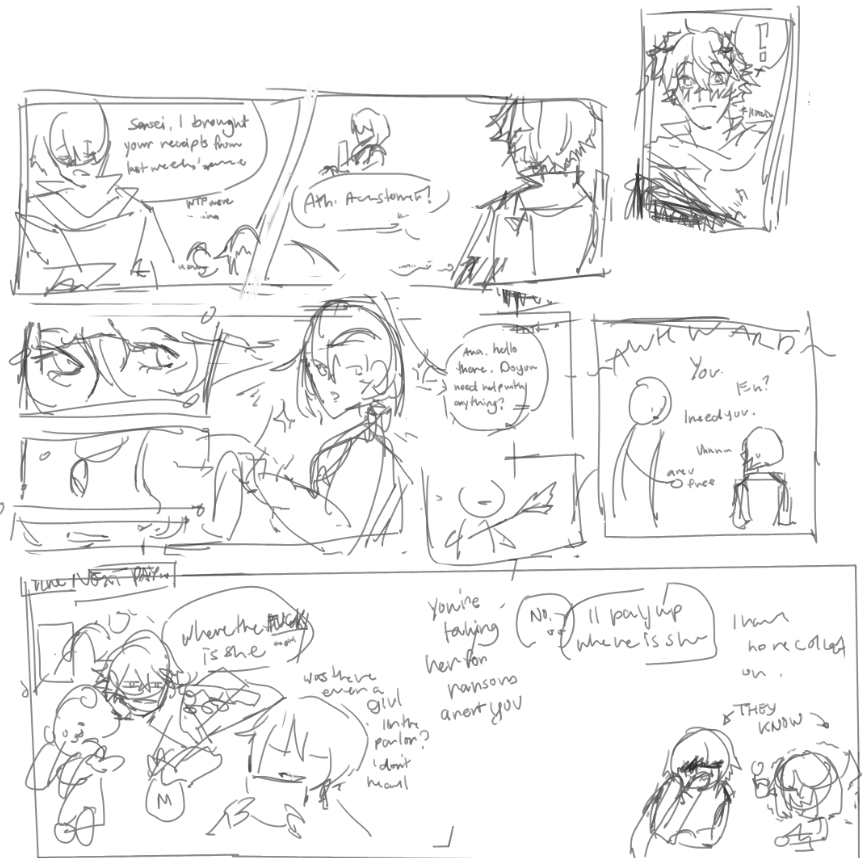 discontinued comic wips from 2020 🤰 dont mind, mama pry is just taking them out of d darn basement  💏

( for tagging : some tartali / chili / scaramona / cringe / dry attempt at humor (REAL) ) 