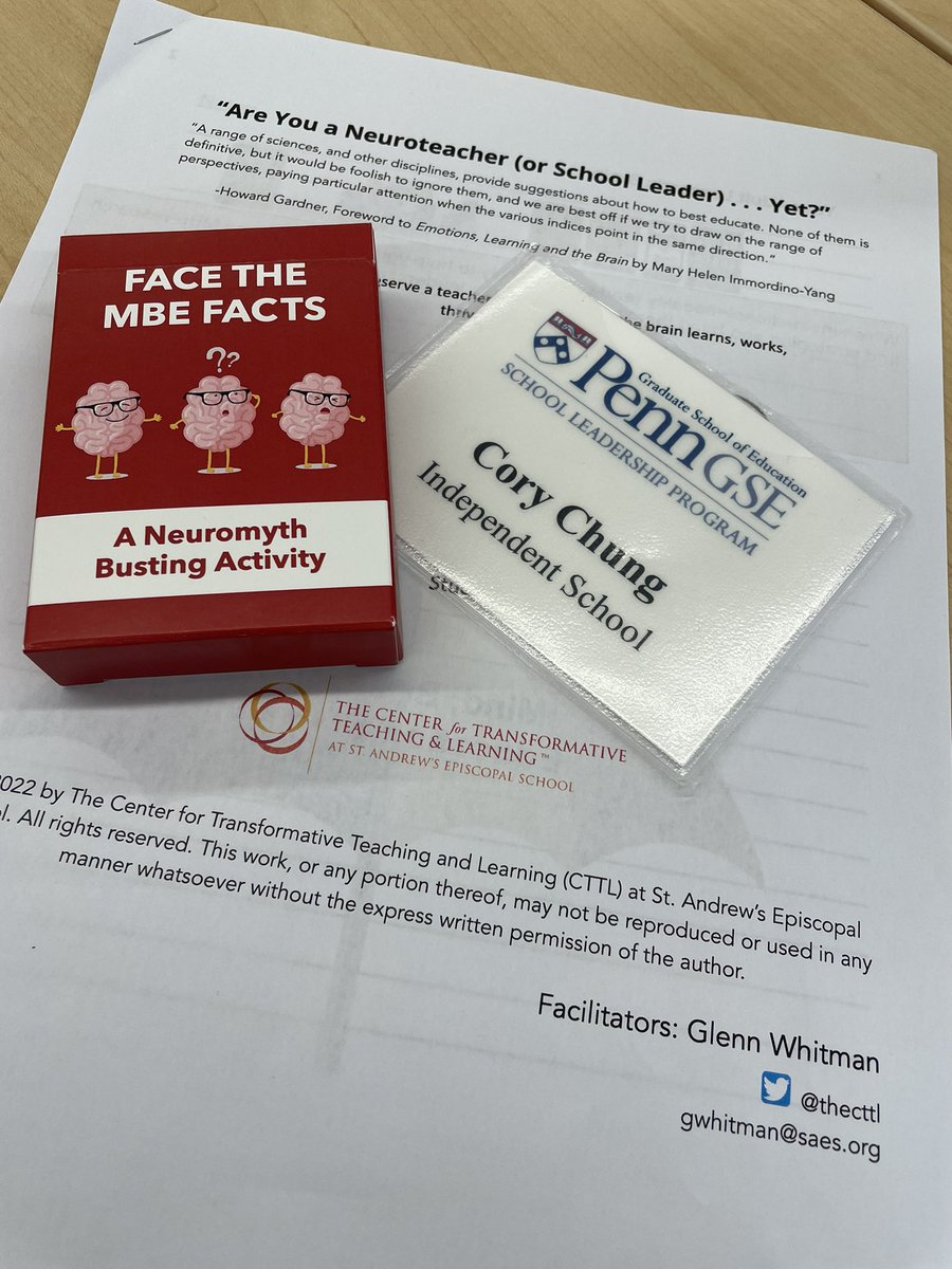 Love the thought provoking session we just had this weekend at the School Leadership Program <a href="/PennGSE/">Penn GSE</a> on neuroscience and teaching by <a href="/TheCTTL/">🧠The CTTL🎓</a>