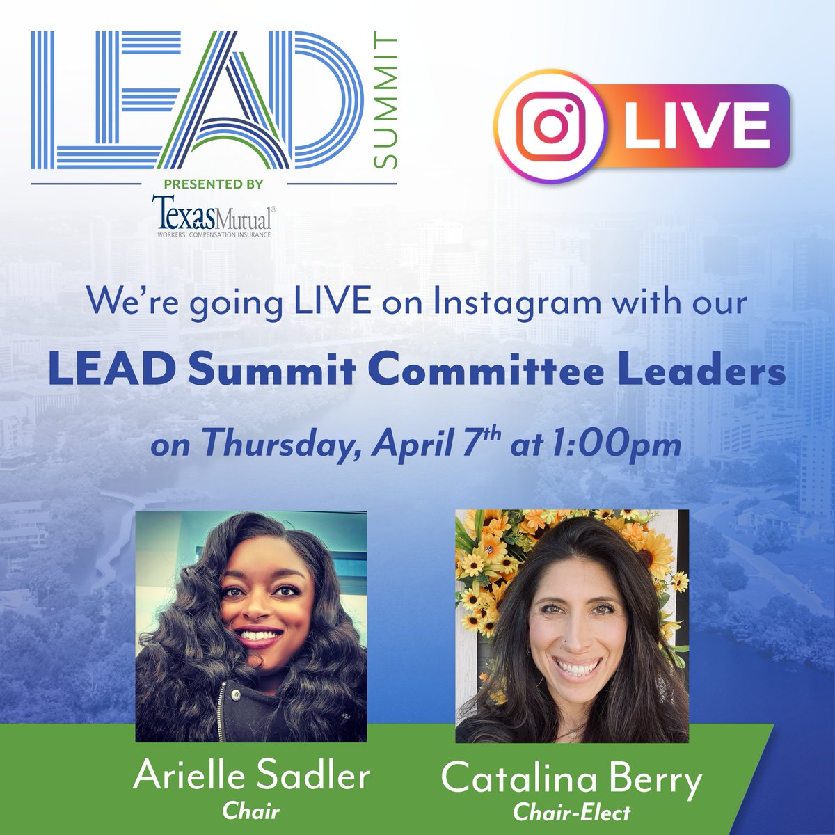 Burning questions about the LEAD Summit? Hear from the committee leaders about what you can expect and why you should attend this year! Just hop on our Instagram on 4/7 at 1pm to watch our live convo AND get your questions answered.

See you over there -> instagram.com/austinyoungcha…