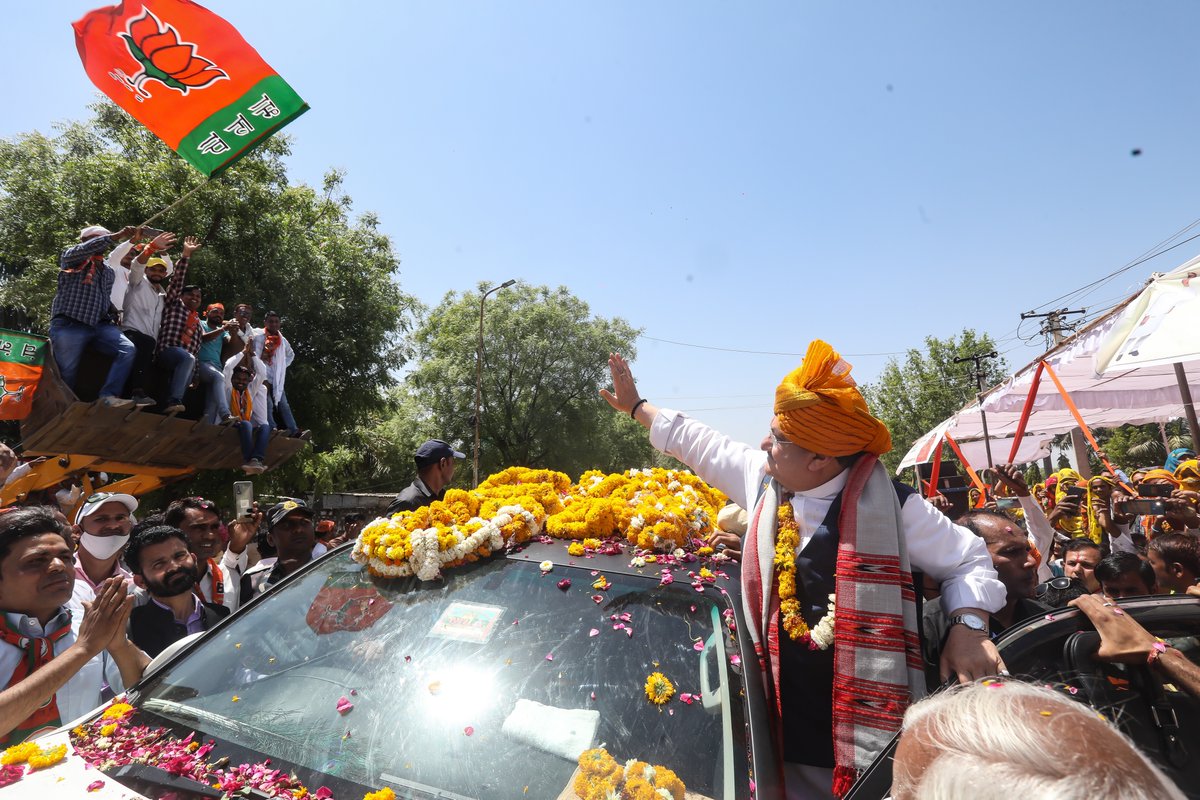 JPNadda's tweet photo. Had the joy of being around our ever exuberant party workers today in Sawai Madhopur, Rajasthan. Their love and affection gives me the strength needed to do my very best for the party and our people. https://t.co/Mkan7KXAI4