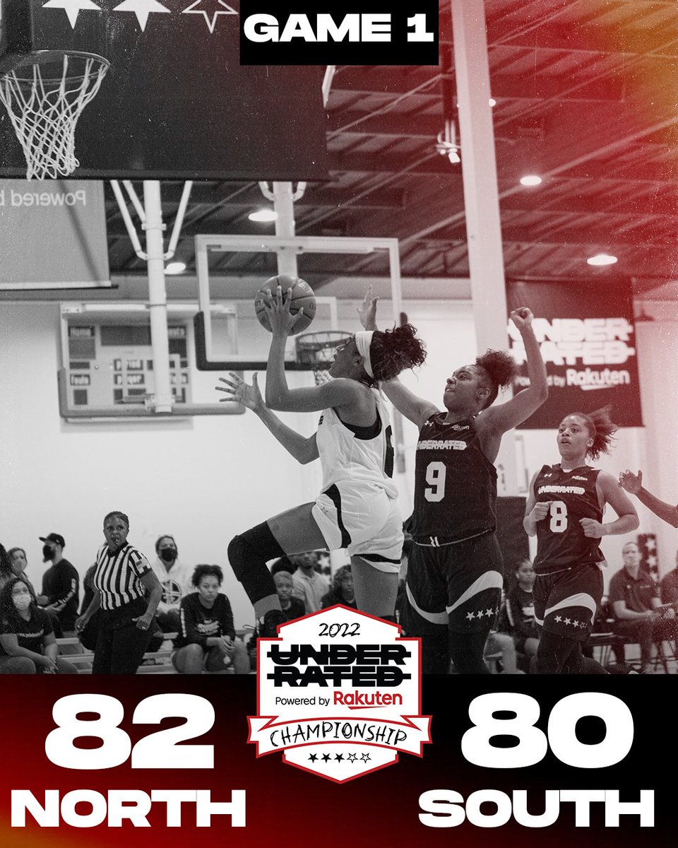In Game 1 of the Underrated Championships powered by <a href="/Rakuten/">Rakuten</a> Girls North defeats Girls South 82-80 🔥.
#StayUnderrated #MakeThemBelieve #UTCHAMPIONSHIP