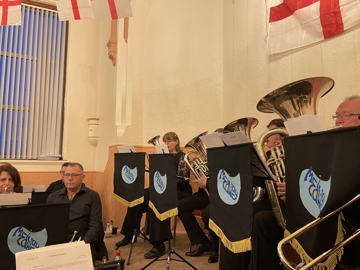 theMedwayBand's tweet photo. Performing a St George’s Day concert at the St George Abadan Lodge in Chatham. https://t.co/4ocHFkIkel
