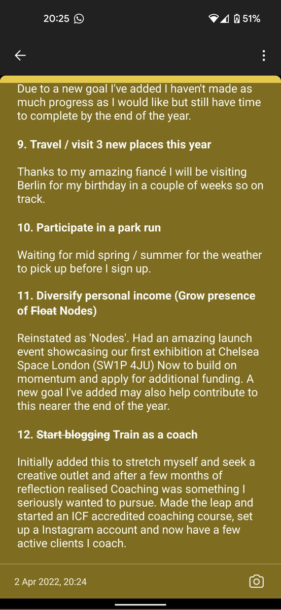 Time has gone quick and we're already in April! So here's my first quarterly review of my goals I set for 2022 ☺️ Let us know how you're getting on with yours.