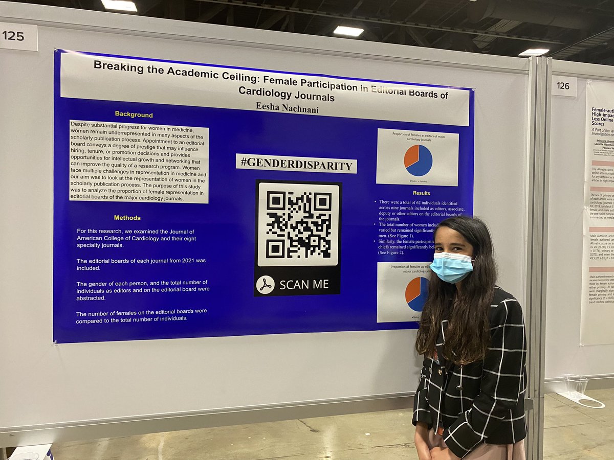 @ENachnani 6th grader presenting her own poster at #ACC22 @ACCinTouch @GatesCathy @WilliamZoghbi @purviparwani @khurramn1 @ditchhaporia @JJheart_doc