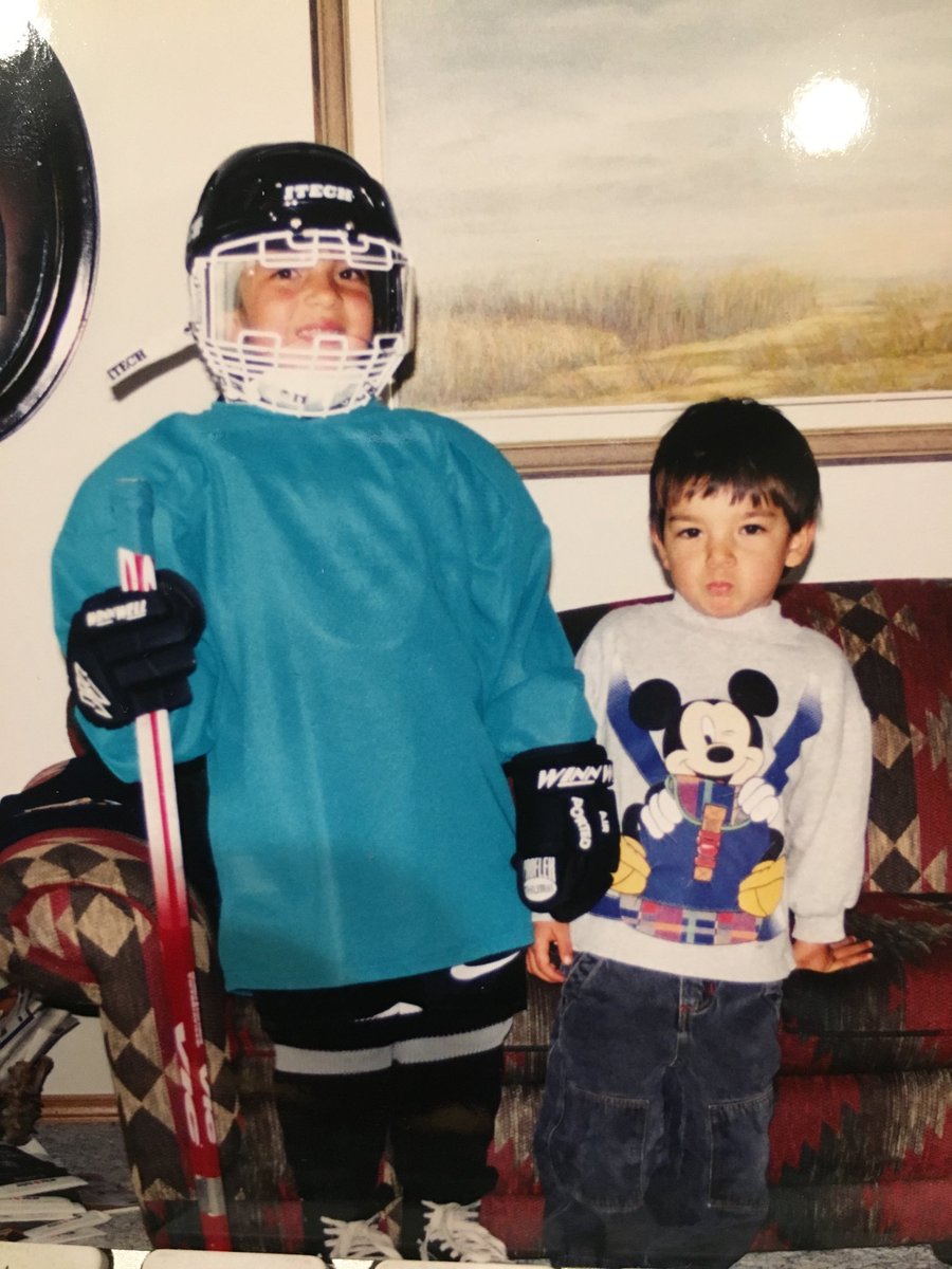 TobyBoulet's tweet photo. Logie wasn’t always happy that his sister could skate😡!  Come out on April 7th to the Green Shirt Day FREE Family Skate at the ATB Centre in Lethy from 4:30pm to 6pm. Bring your skates and helmet!
Maybe SMILE better than Logan!! 😀😂🤣 #LoganBouletEffect #GreenShirtDay https://t.co/6cEyNwCxUu