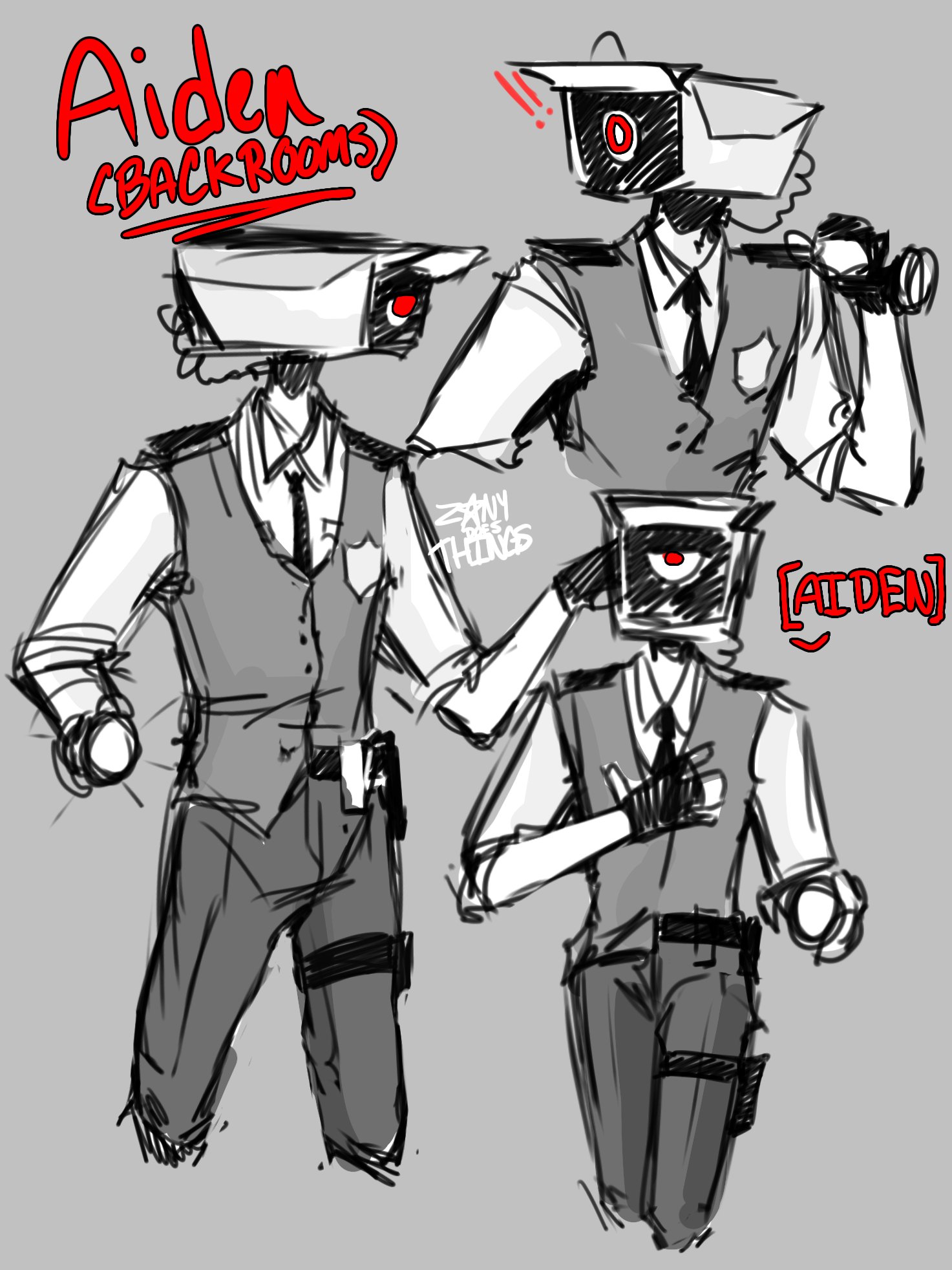 Zane Vin on Twitter "I drew Aiden from the backrooms cuz yeah 