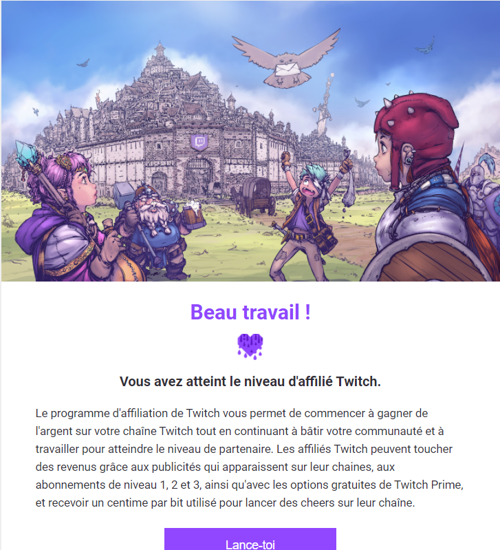 J'ai fini le tuto !
Merci à tous pour votre soutien, en particulier <a href="/Thardoth79/">Thardoth</a> <a href="/DrFredieu/">Dr Fredieu</a> <a href="/m0um0utte/">M0u M0utte</a> @LaSpiRal3 <a href="/Impiix_/">Impiix</a> <a href="/AuxiliumTv/">Auxilium (Soutien Stream)</a> et tous les autres que j'ai pu oublier.
Maintenant, j'ai du taf pour rendre la Daronnie florissante...
#twitch #twitchaffiliate