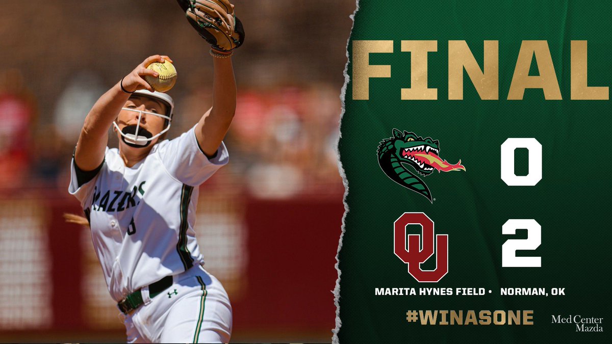 UAB_SB's tweet photo. Show some ❤️ blazer fans. Your girls showed up and showed out for game 2 versus #1 Oklahoma 🔥🐉 #WinAsOne https://t.co/YY9j6XKC82