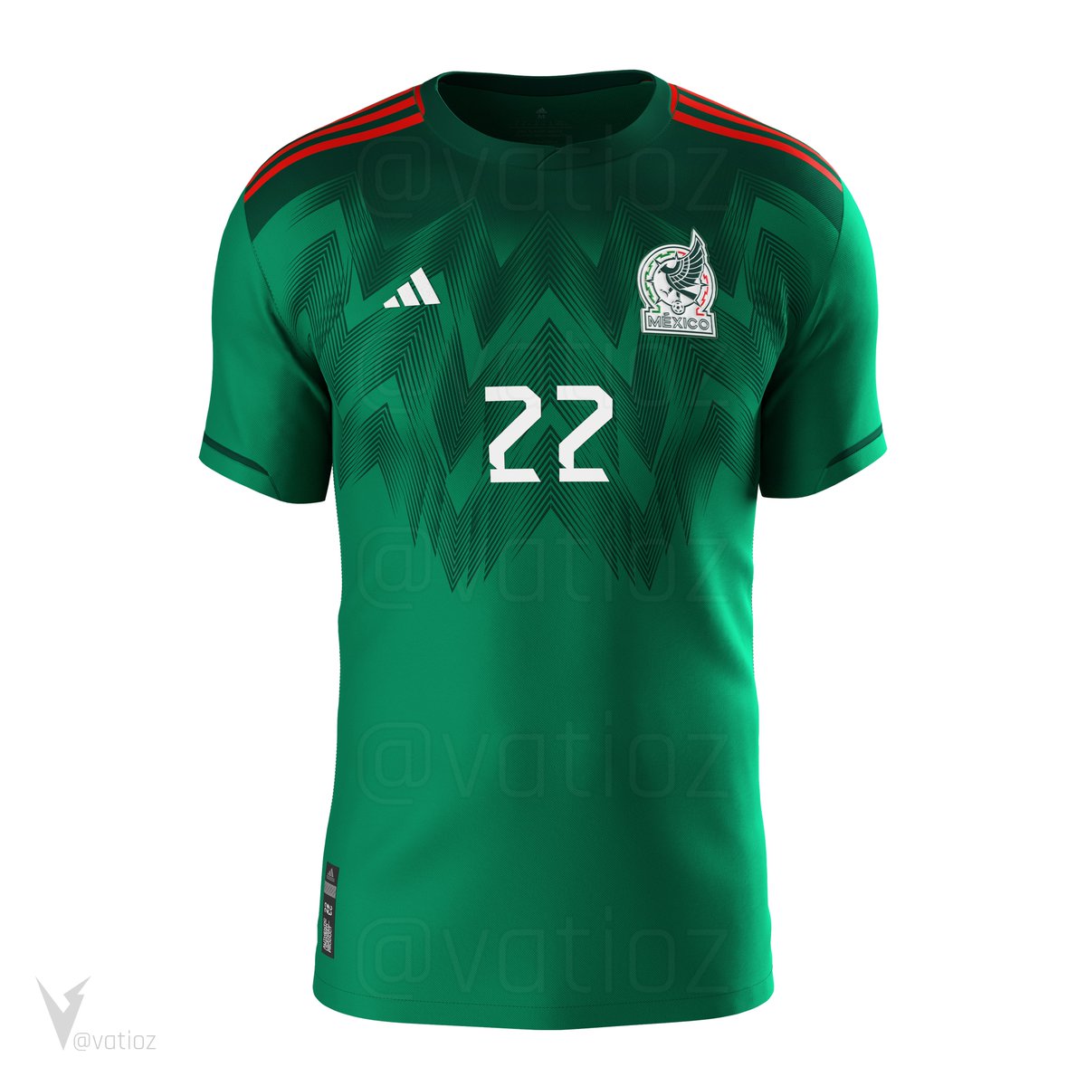 Vatioz's tweet image. 💣🇲🇽Uniforme local de México para el mundial de Qatar 2022
*render con base a las filtraciones*

Créditos del patrón a @LuchoLasS