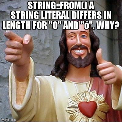 overflow_meme's tweet image. String::from() a string literal differs in length for &quot;o&quot; and &quot;ó&quot;. Why? stackoverflow.com/questions/7172… #stringliterals #rust #string