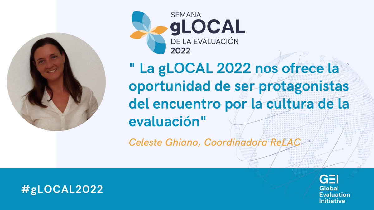 ☀️¿Qué  ofrece la Semana de la Evaluación  #gLOCAL2022?📢
#CelesteGhiano de <a href="/ReLAC_eval/">ReLAC</a>  nos comparte sus impresiones🙌 
💡Y tú ¿vas a ser protagonista  de este evento de #Monitoreo y #Evaluación global?🥁🥁🥁
Postula tus eventos 👇
 glocalevalweek.org/es
<a href="/GEI_GlobalEval/">Global Evaluation Initiative</a>