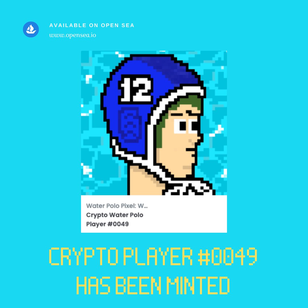 pixel_polo's tweet photo. Crypto Water Polo Player #0049 has been minted. #cryptoplayer #waterpolo #CryptoNews #NFT #NFTs #nftcollectors #nftcollectibles #nftart #waterpolopixel https://t.co/LxsaTCTCPC