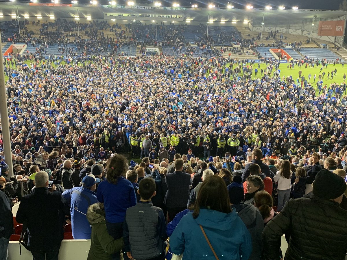SheehanDiarmuid's tweet photo. @corkman not a lot of red on the pitch at the end of the National Hurling League Final https://t.co/MCbnCo37wF