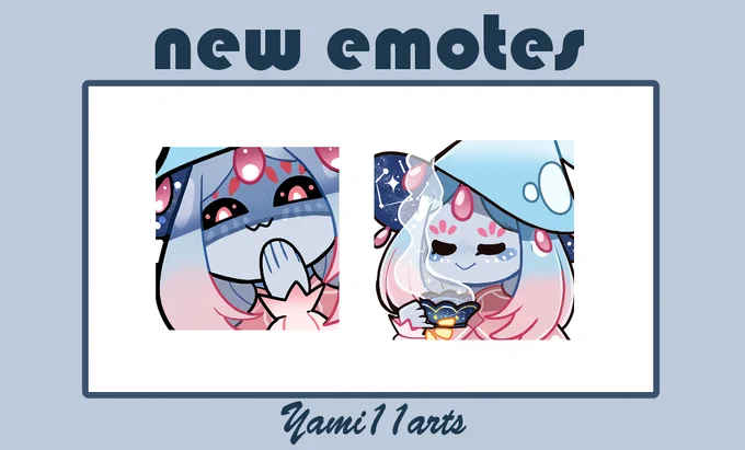 I add 2 new emotes for my twich channel totally free òvó 

#emotes #art 
