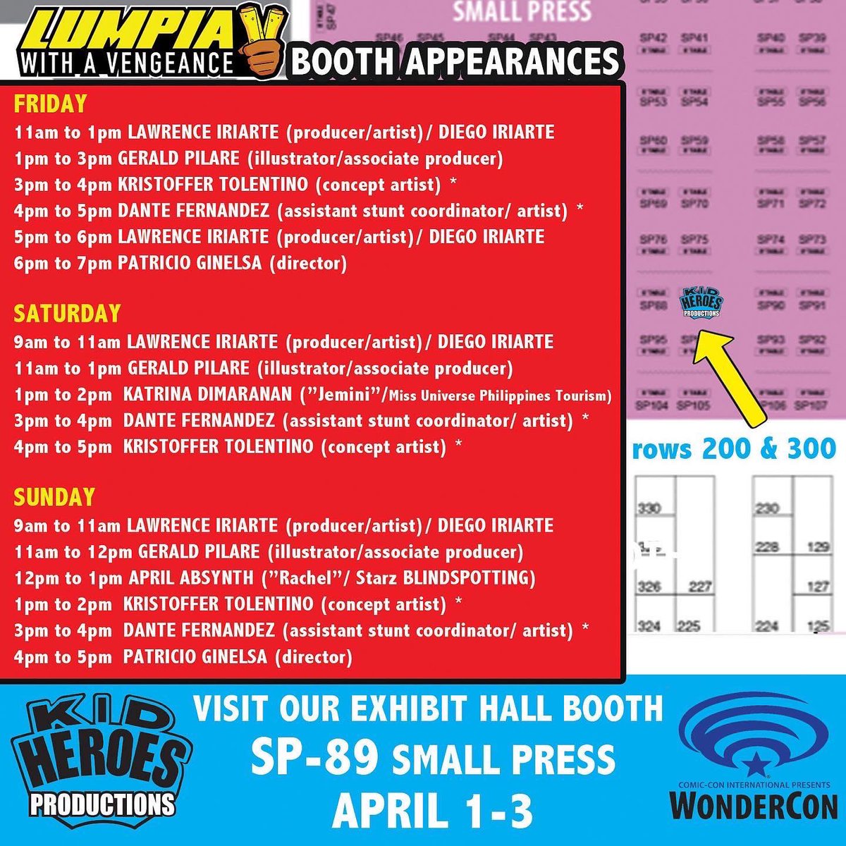 kidheroes's tweet photo. It’s JEMINI! @Trina_Dimaranan (Miss Universe Philippines Tourism 2021) now signing at our Kid Heroes /LUMPIA booth SP-89 Small Press between Aisles 200 and 300 inside the exhibit hall
#Wondercon #WonderConExclusive #WonderConExclusives https://t.co/lcnRlEBBsR