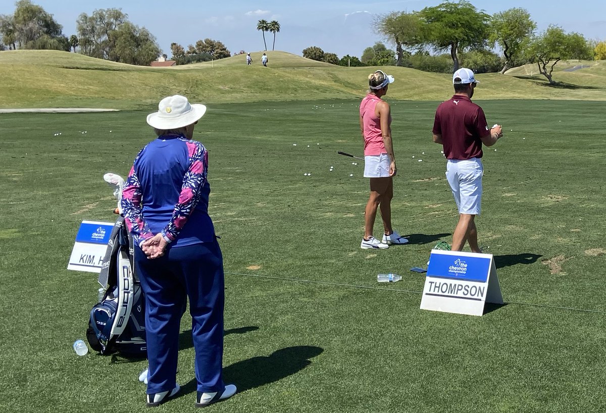 TomAbbottGC's tweet photo. As @Lexi prepares for round 3 @Chevron_Golf - @LPGA Founder Shirley Spork, 94 years young, looks on…Lexi bids for a second leap into #PoppiesPond 

LIVE @GolfChannel 5pm ET @SkySportsGolf 11pm https://t.co/XhGsqj9VWr