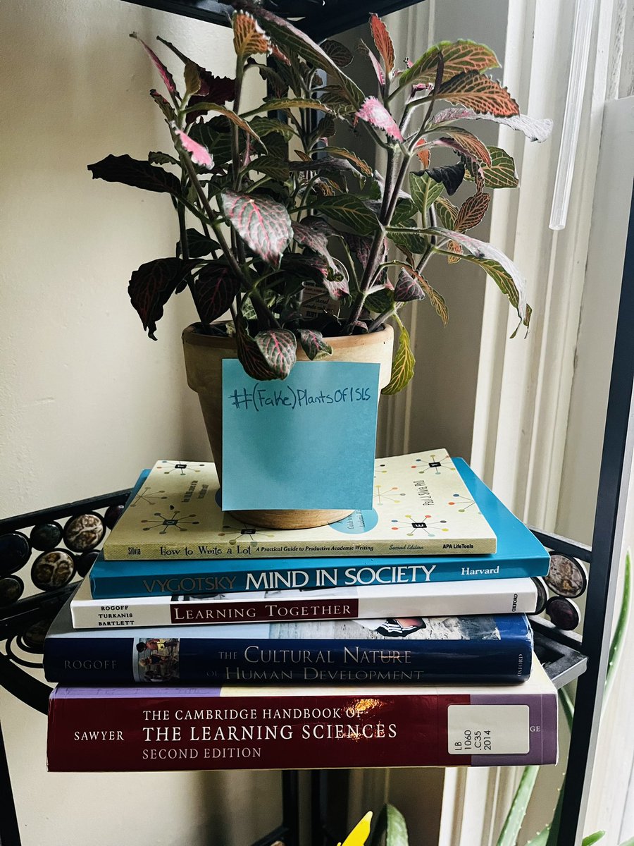 aholmes503's tweet photo. Registration for #ISLS2022 ✅come check out our work “Moderators of Group Productive Disciplinary Engagement”.. I had to do some rearranging on my real #PlantsOfISLS shelf. 😆 https://t.co/3nH6FiaFa9