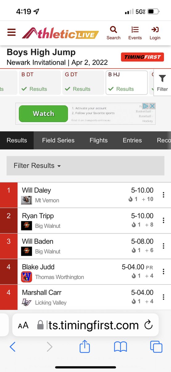 BWEaglesTrack's tweet photo. Ryan Tripp and Will Baden finish runner up and 3rd in high jump! ⁦@BigWalnutEagles⁩ https://t.co/NGItphOXr6
