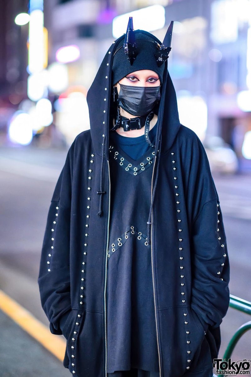 Japanese fashion industry staffer Cham on the street in Harajuku