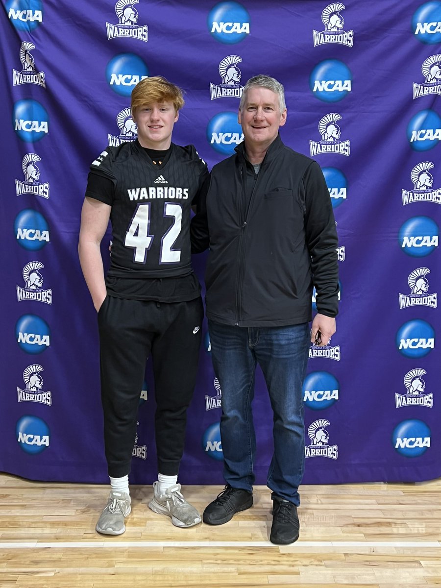 preston_cale's tweet photo. Had a great junior day visit @WinonaState_FB thank you to all the coaches for having me and showing me what it means to be a Warrior! @PeteMenage @Coach_Bergy https://t.co/dxW5nDye3v