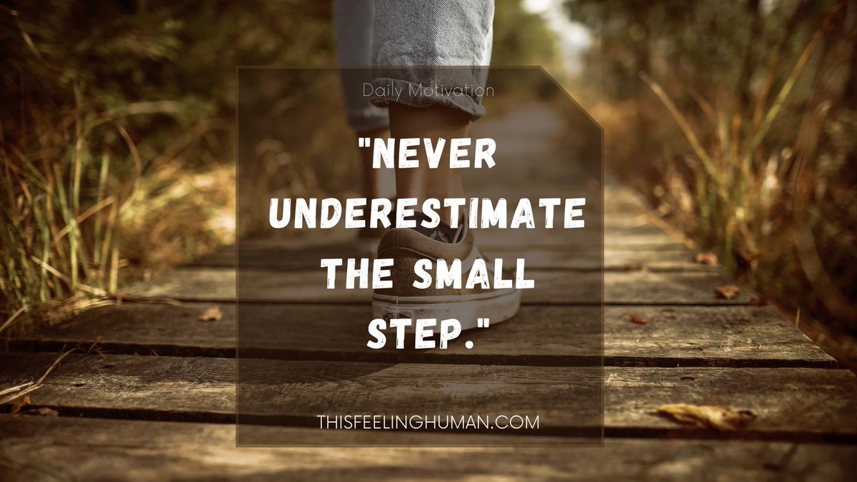 thisfeelinghum1's tweet photo. Sunday Motivation. We all start with small things. Don't forget that every win in life starts from a small step. What kind of small steps are you going to make today?
Visit https://t.co/8NjPBRtaFi
#smallstepmatters #positivemindset #motivation #selfdevelopment #sundaymotivation https://t.co/d9ktB5YPgj