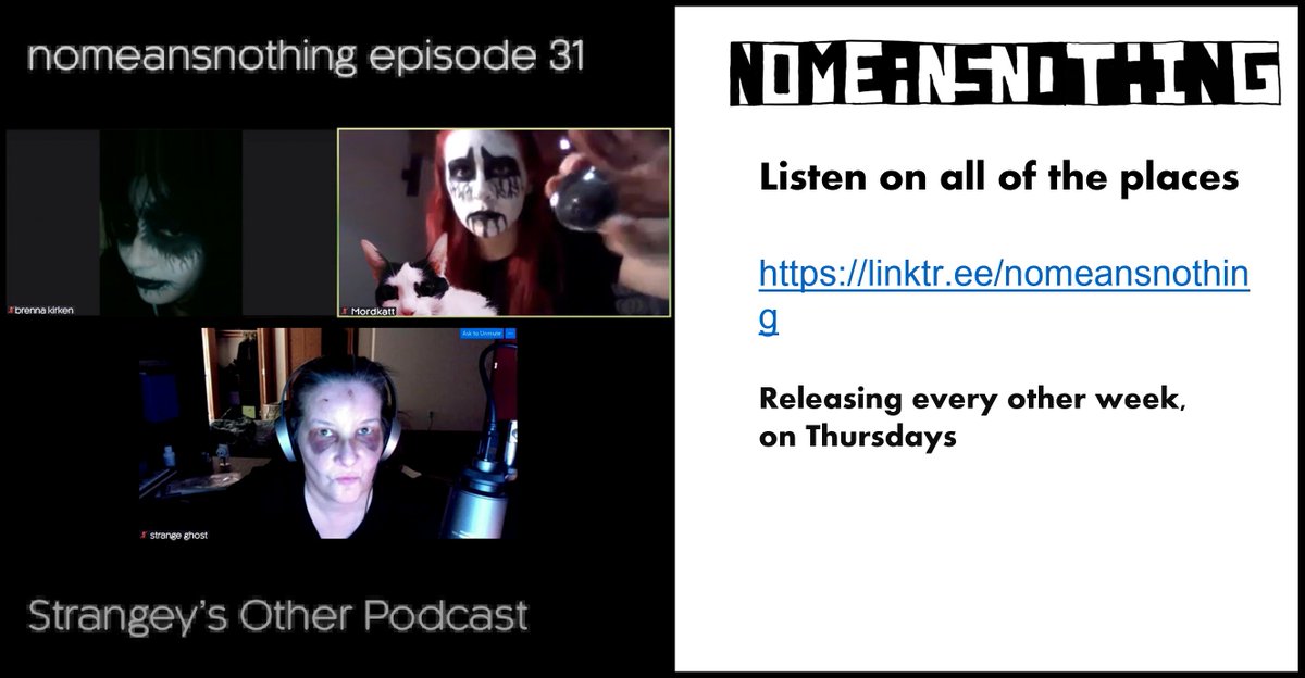 NoMeansNoThing's tweet photo. Ep. 31 - Strangey's Other Podcast.  We simp for more songs this week:  Manic Depression vs. Wake Up, and Remember vs. Mama's Little Boy. https://t.co/pN6sI5KC1Y