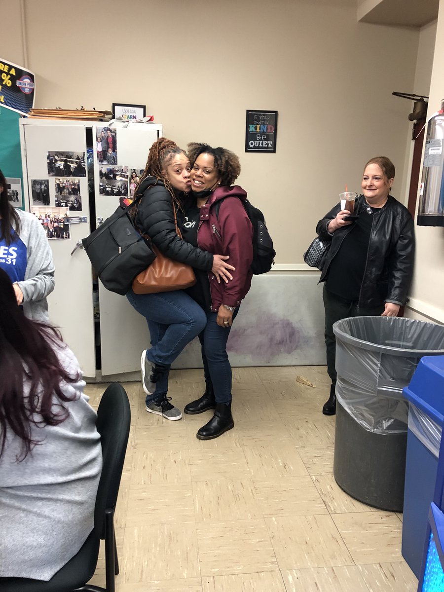 PS31TeacherTalk's tweet photo. PS 31Staff enjoys and celebrates at our March Equity/Social Committee breakfast. Looking forward to celebrating our April birthdays! https://t.co/hi58NRXyyu