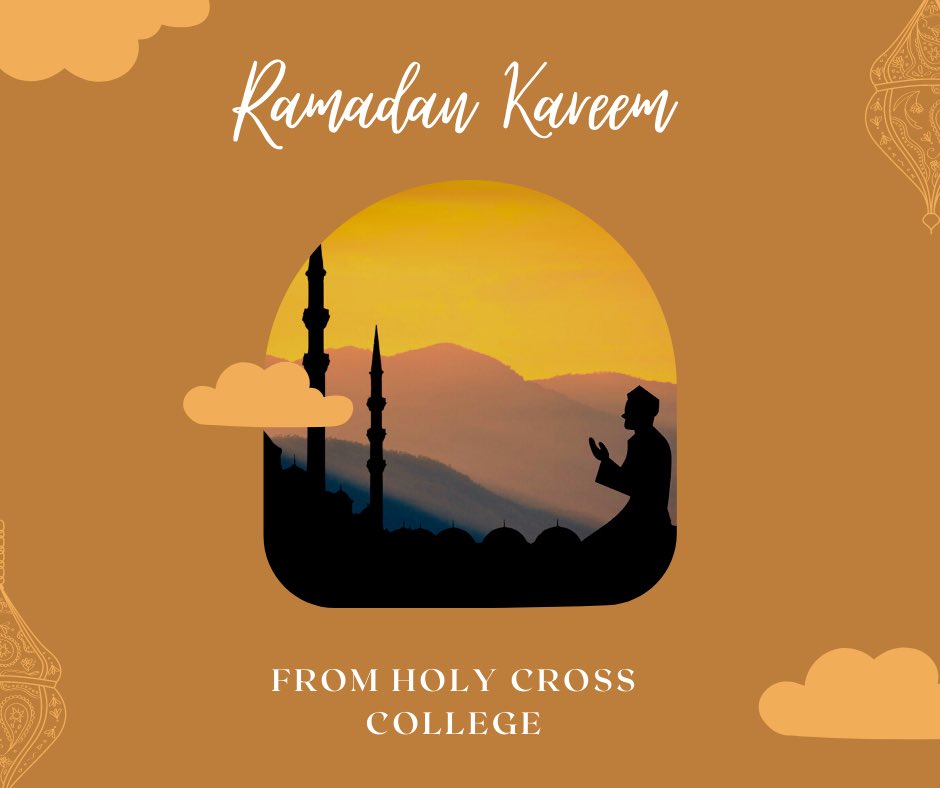 srcholycross's tweet photo. Wishing our Muslim students, staff and their families @HolyCrossBury Ramadan Kareem. May it be a time of peace and blessings #ramadankareem #ramadan https://t.co/V6ch3KokF0