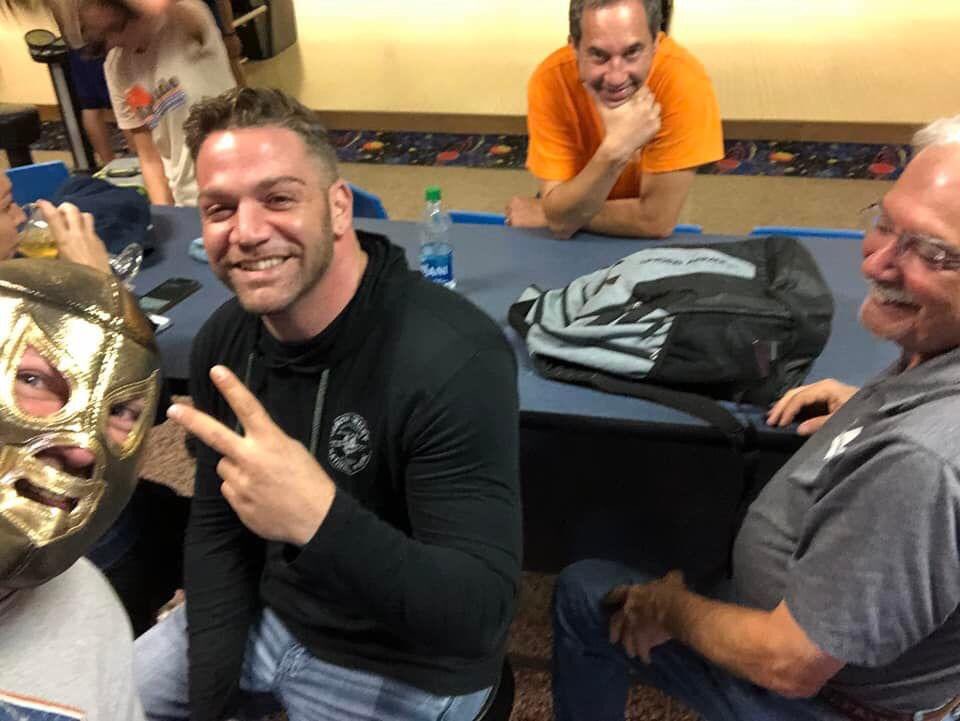 4 legends. <a href="/JPjr07/">Johnny Petraglia </a>, Johnny Petraglia, Parker Bohn III, and yours truly.  This was a few months ago when I was giving them a ‘life’ lesson.