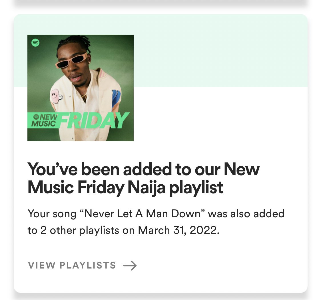 adefayojola's tweet photo. .@Spotify featuring #NLAMD on four official playlists within 24 hours, without any promo attempt is just beautiful. Thank you. 🧡🧡🧡
https://t.co/JRbkjtJ4RX https://t.co/3gt9IdlSJq