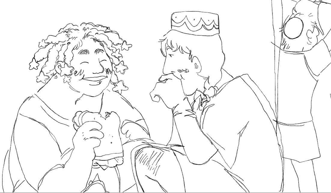 obligatory muslim chara and jewish frisk drawing since theyve been a staple for a few years now (since i was in highschool iirc). no idea if the jewish anon who always asked for them is still around but i always think fondly and kindly of them