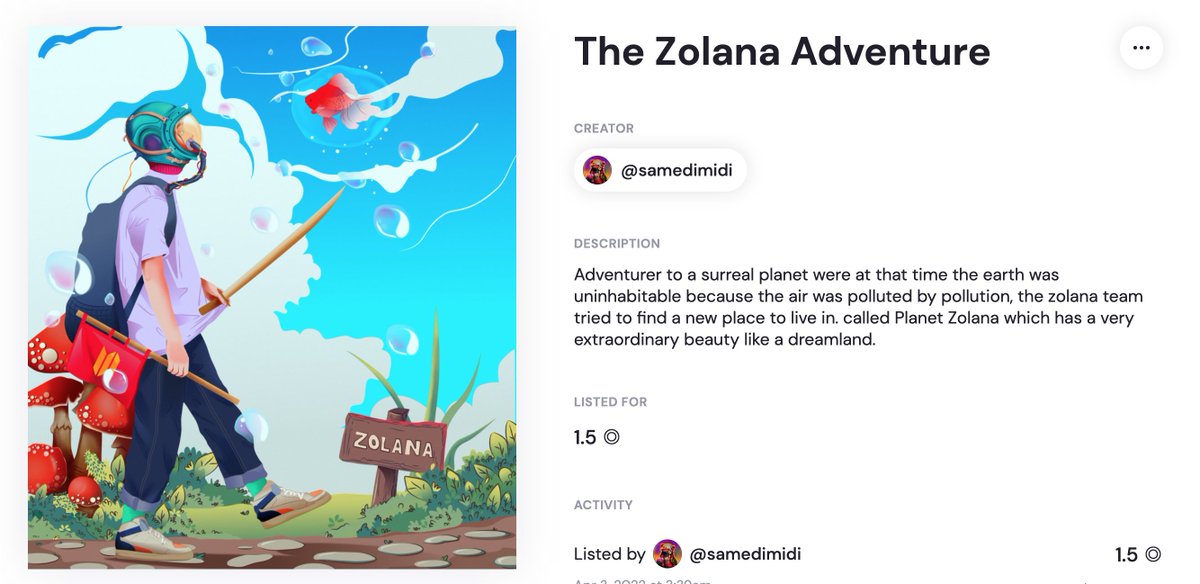 samedi_midi's tweet photo. Fresh Drop 
"The Zolana Adventure"

Digital Paint
4500x5000 Pixel 300 DPI

Auction 24 hours
1.5 $solana

https://t.co/RHJTpxIDhq

#Solana #Nftcolector #solananfts #nft #NFTCommumity  #crytoart https://t.co/KLSEkuWViR