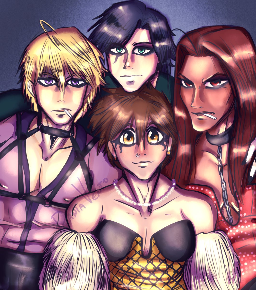 DaniaVento's tweet photo. A Failed Saiyuki x Maneskin experiment, i will post it anyway #saiyuki #最遊記 #hakkai #sanzo #gojyo #goku https://t.co/XLQLW8Srkk
