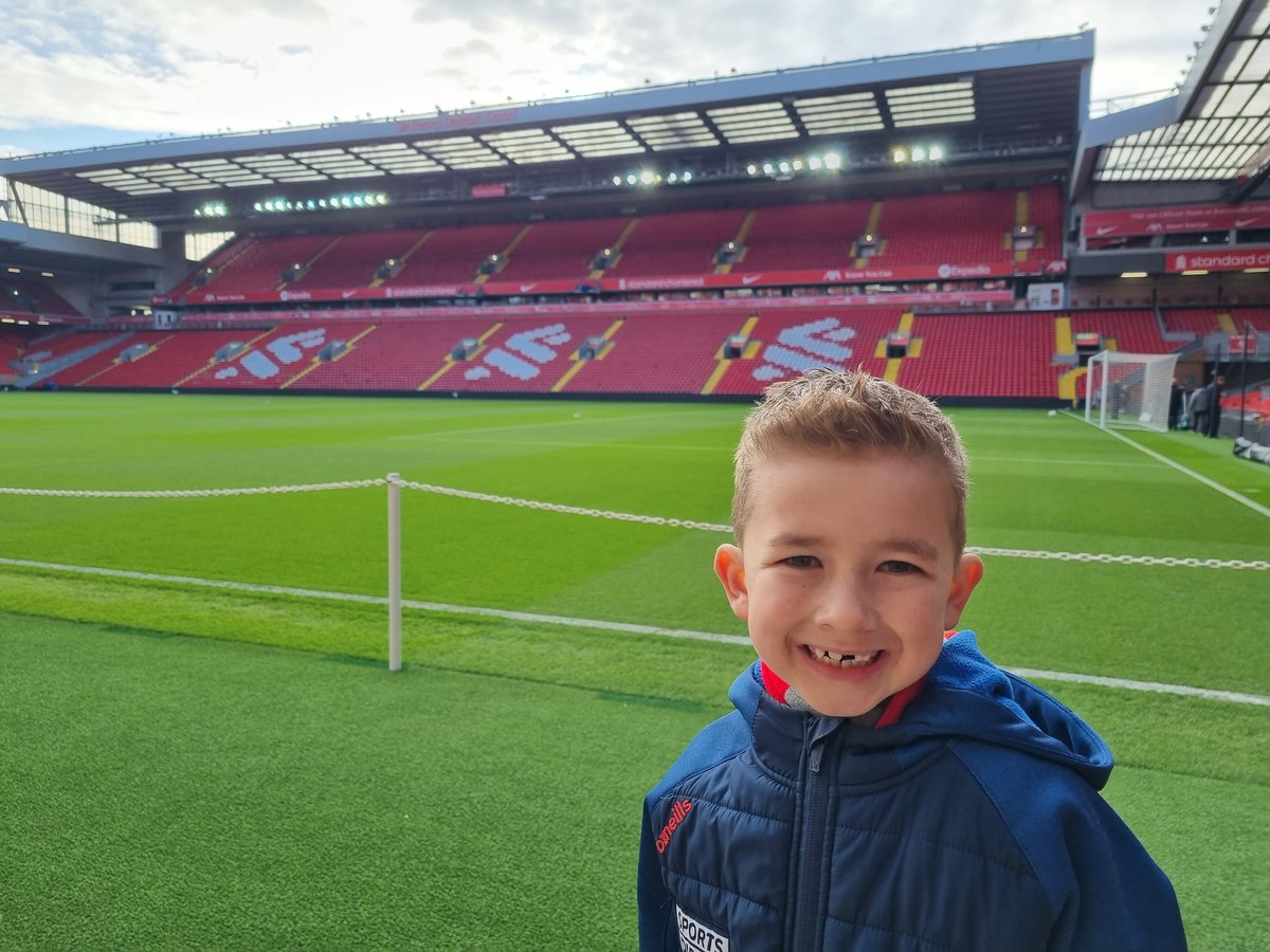 ciaranoshea7's tweet photo. a 1st visit, a long awaited return and 3 points #liverpool #anfield #boysontour https://t.co/yD1YRcmP4H