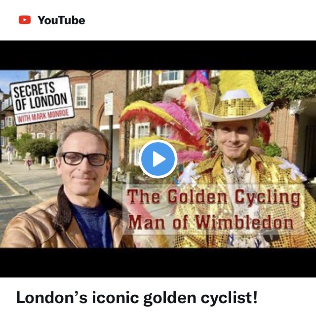 bondwimbledon's tweet photo. FINALLY REVEALED.
London’s iconic golden cyclist! https://t.co/l8sv1wWlxg via @YouTube https://t.co/VWlt73rj3B
