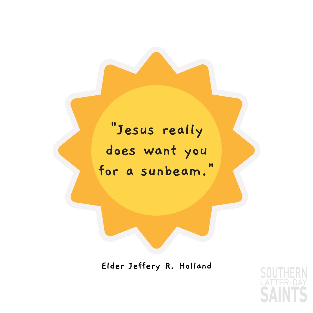 saintssoutheast's tweet photo. “They have it right in Primary: Jesus really does want you for a sunbeam.” 
@HollandJeffreyR | #GeneralConference https://t.co/9S7UtikWRu