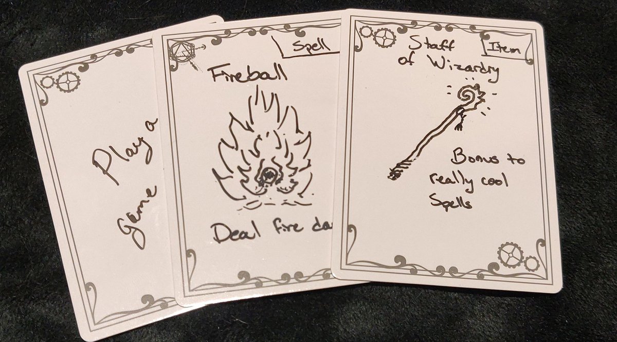 GuileAndDesign's tweet image. These dry erase reference cards for your favorite #ttrpg are finally available online! Each pack contains enough cards to satisfy any witch or wizard and comes with a marker included. Create your own spells and magical items for the next game night!

tinyurl.com/GnDcards