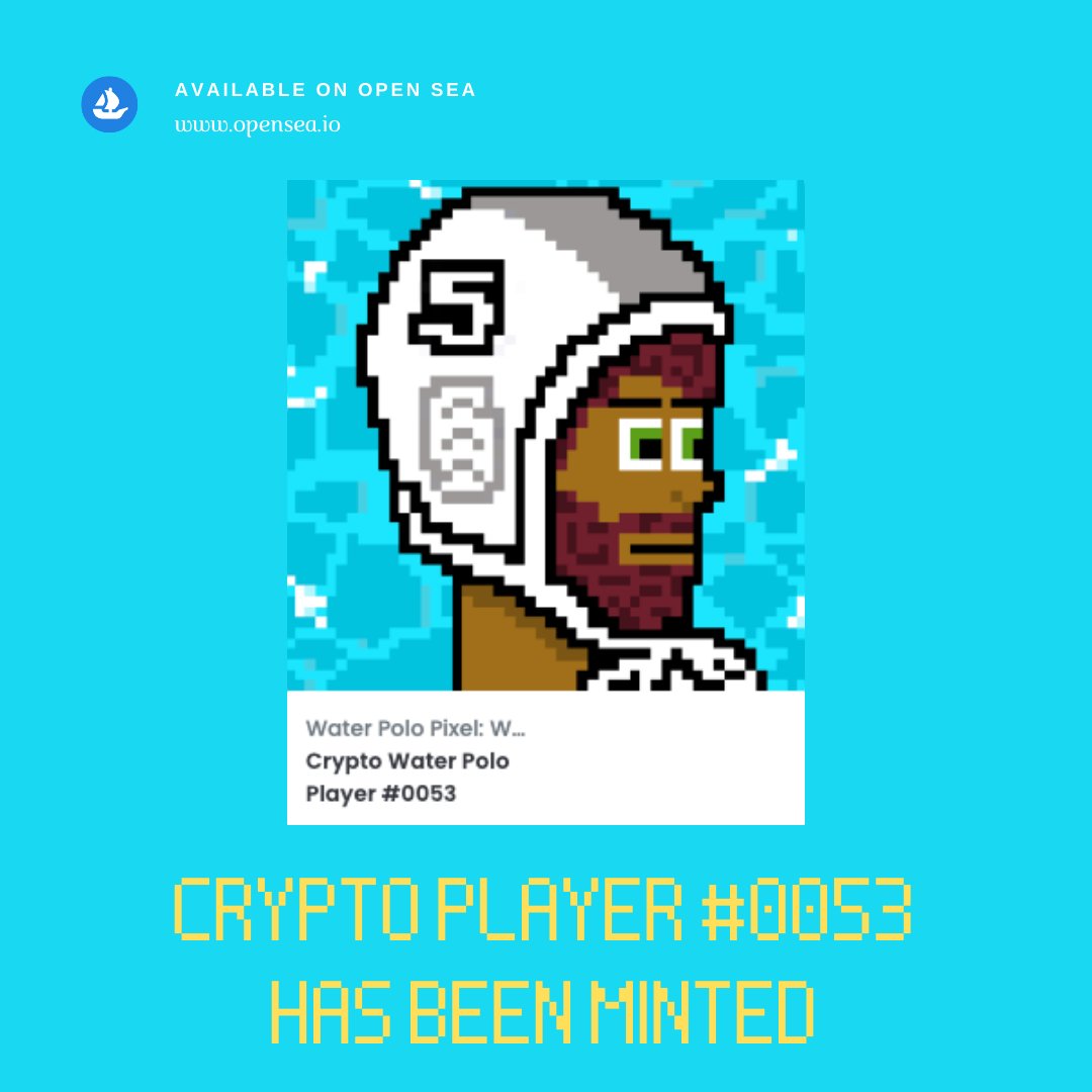 pixel_polo's tweet photo. Crypto Water Polo Player #0053 has been minted. #cryptoplayer #waterpolo #CryptoNews #NFT #NFTs #nftcollectors #nftcollectibles #nftart #waterpolopixel https://t.co/SJwdqo51vg