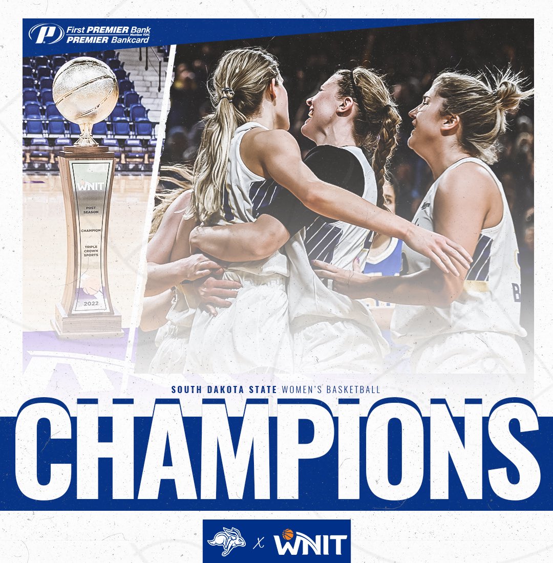 𝗖𝗛𝗔𝗠𝗣𝗜𝗢𝗡𝗦! 🏆 

<a href="/GoJacksWBB/">Jackrabbit WBB</a> defeated Seton Hall, 82-50, in the CHAMPIONSHIP round of the Women’s National Invitation Tournament (WNIT)! 🤩

#GoJacks 🐰