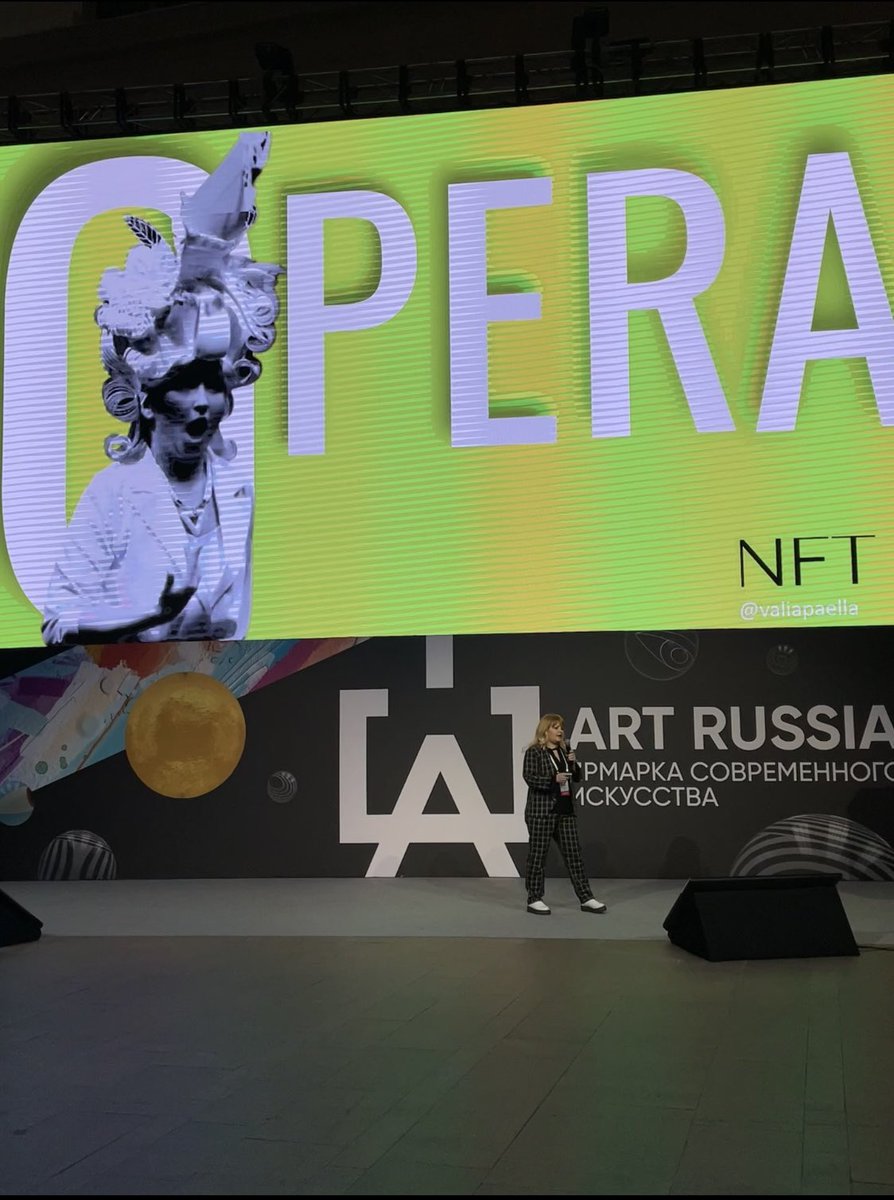 PaellaValia's tweet photo. My short pitch about NFT opera experience in terms of Art Russia Fair. The next ones - NFT romances and other art experiments of classical art promotion by tools of new media/art tech. #nftopera #nft #artrussia https://t.co/rCaNNxWibB