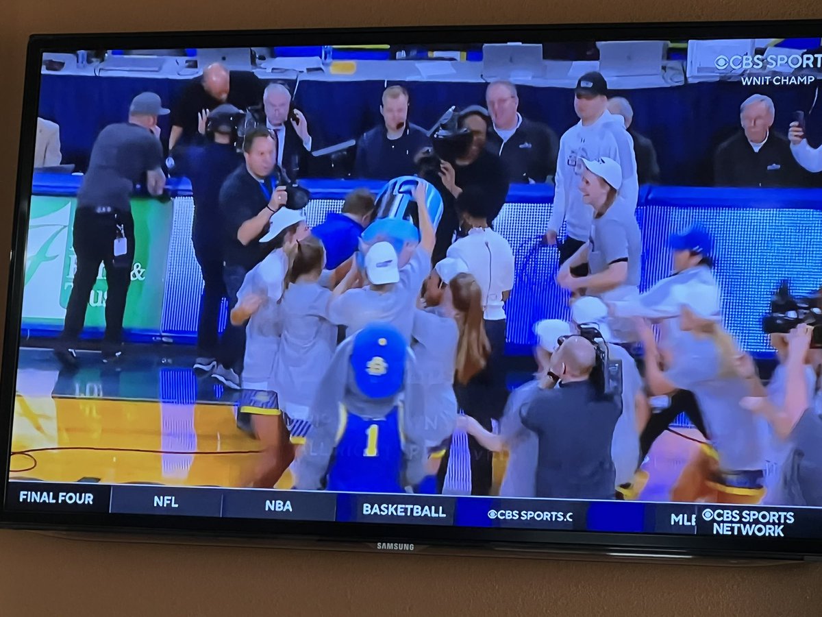 krusie2's tweet photo. We rarely miss these games but we were there in spirit. Love the support the Jackrabbit community and South Dakota State University supports both their men and women student athletes. Bidding and ensuring these games are in Brookings. Proud @GoJacksWBB #wnitchamps https://t.co/duBh4JsUHW