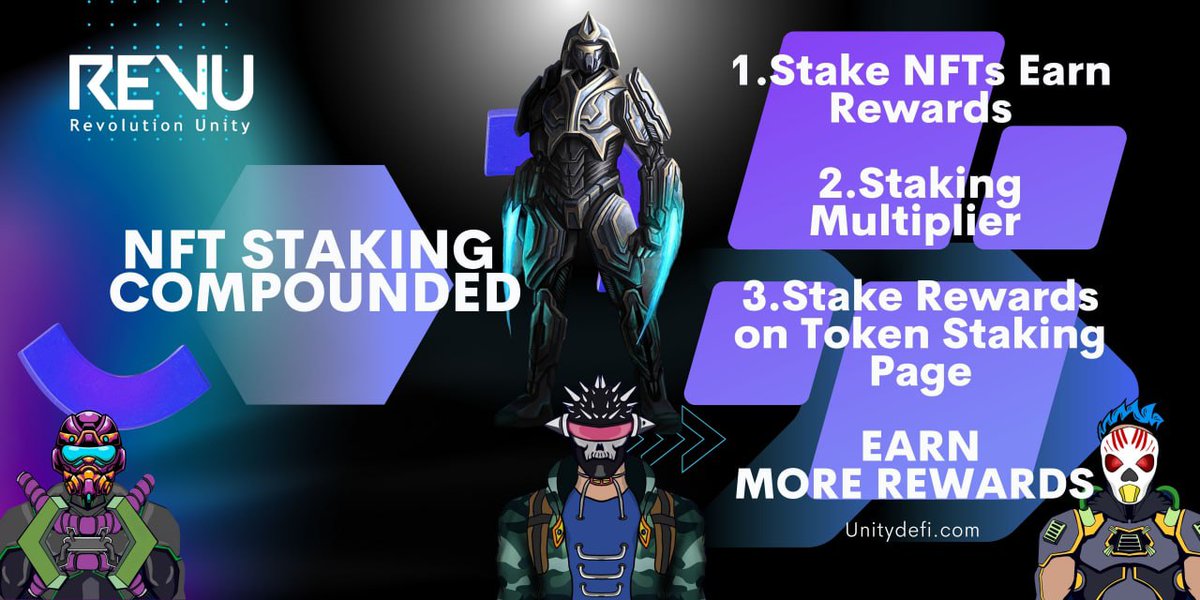 stevekrohn's tweet image. #NFT Projects can now join #Unitydefi and sign up for their own #NFTSTAKING in Compound Central💰

Email Us At:
Support@Unitydefi.com

Get your project a customized NFT Staking Pool with compounding #Crypto rewards #VestMoreEarnMore

$RYIU $UV #NFTs #NFTCommuntiy @phoenixblockchn