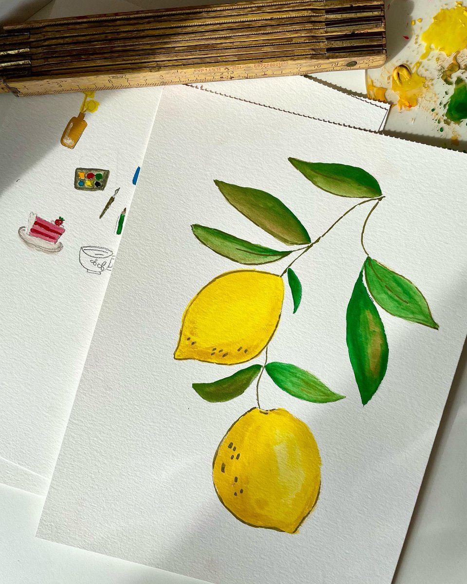 KirokuStudio's tweet photo. #gouache #paint #painting #art #artist #watercolor #summer #spring #lemon #yellow #drawing #draw #artwork https://t.co/TXkgc4tp5f