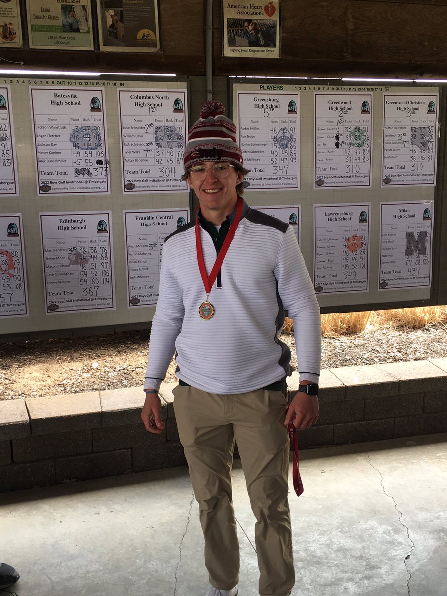 Jackson Watkins <a href="/jwatkins2022/">Jackson Watkins</a> shoots 71 to win medalist at the <a href="/Eburghathletics/">Edinburgh Lancers</a> Invite winning in a 1 hole playoff <a href="/Gwoodathletics/">Greenwood Athletics</a>