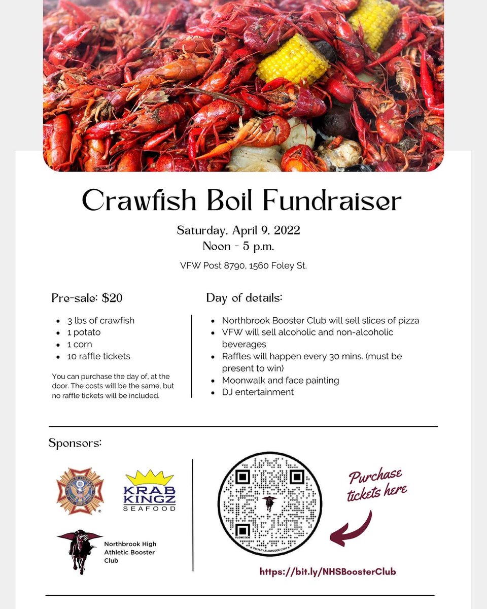 RaidersBooster's tweet photo. We are ONE week away from our crawfish boil. Buy your tickets via the link below so you can take advantage of the presale special! 

We have some amazing raffle prizes! Hope to see you there! #FamilyFun #CommunityEvent #SupportRaiderAthletes

🔗 https://t.co/U41Lyvwzbq https://t.co/aOItcm8gS8
